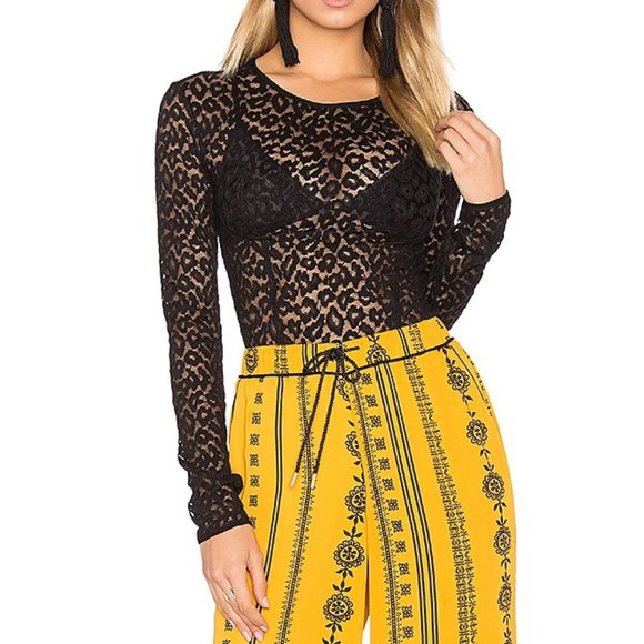 House of Harlow Revolve Josephine Bodysuit Leopard - Picture 4 of 8